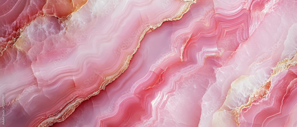 Aufkleber abstract pink onyx background with flowing lines and a dynamic center area