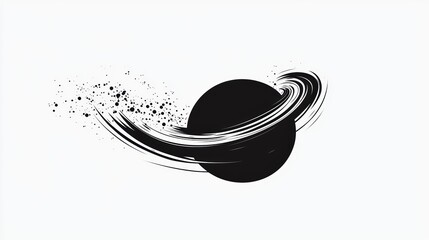 Abstract Representation of a Planet with Dynamic Rings and Space Elements