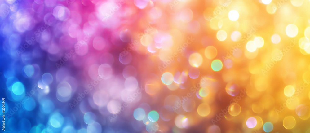 Poster rainbow light leaks creating an abstract vintage effect with nostalgic mood