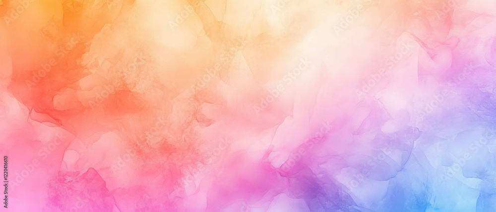 Poster rainbow gradients create a calming abstract background with pastel tones