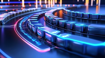 futuristic tech interface background - cyberpunk