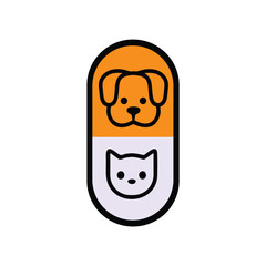 Pet Medicine Capsule Dog Cat Icon