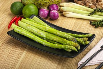 Dietary cuisine - boiled aspargus stem