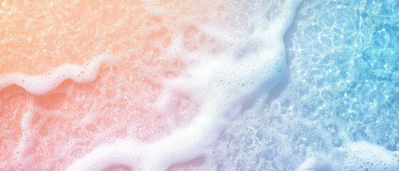 Fototapeta premium Mermaid texture and sandy coast create a serene abstract background for creative designs