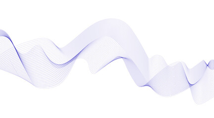 Abstract colorful wave element for design. Digital frequency track equalizer. Stylized line art background. Vector illustration. Wave with lines created using blend tool. Curved wavy line, smooth, 