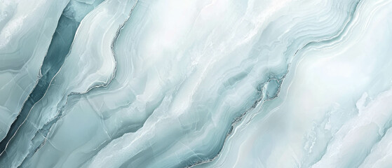 Obraz premium Abstract silver veined onyx background with modern central banner design