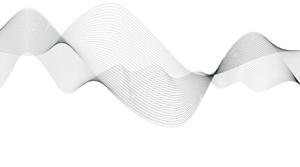 Fototapeta premium Abstract colorful wave element for design. Digital frequency track equalizer. Stylized line art background. Vector illustration. Wave with lines created using blend tool. Curved wavy line, smooth, 