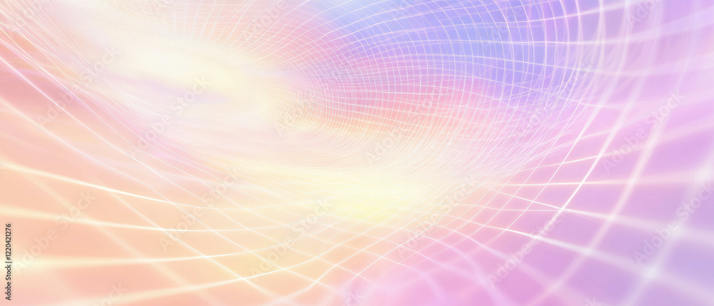 Poster exploration of space-time curvature with a distorted grid and central emptiness