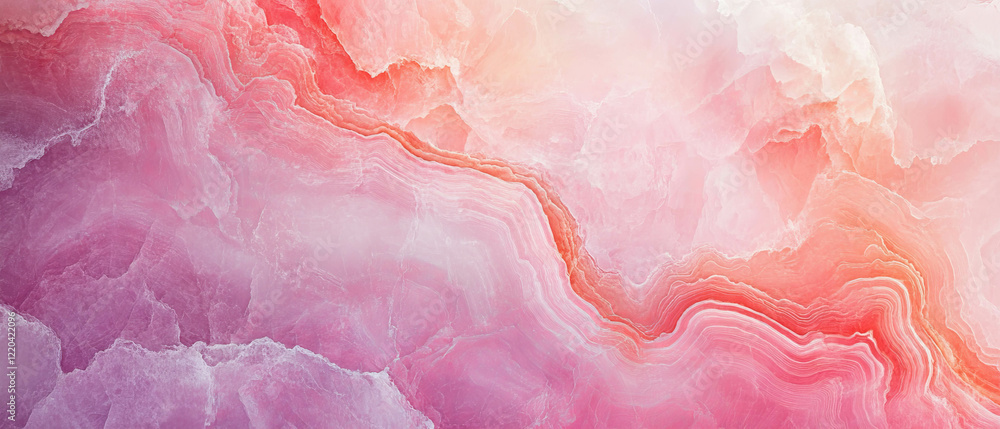Aufkleber textured pink onyx background with central empty space and tactile design elements