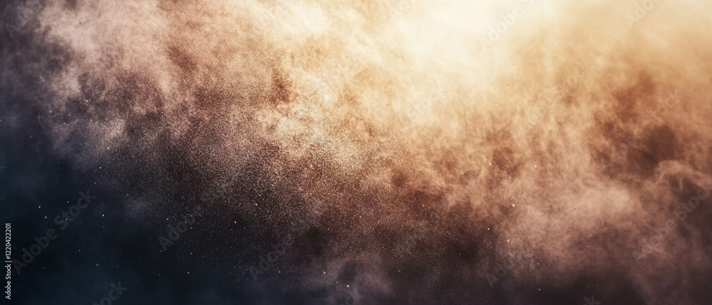 Poster thick layer of dust creates gritty texture and abstract background in muted colors