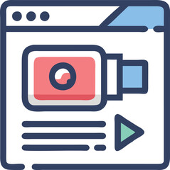 Video Content Marketing Vector: Online Streaming and Website Illustration