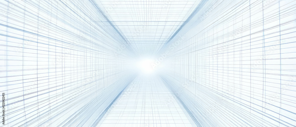 Poster abstract grid paper background with central empty space and delicate banner design
