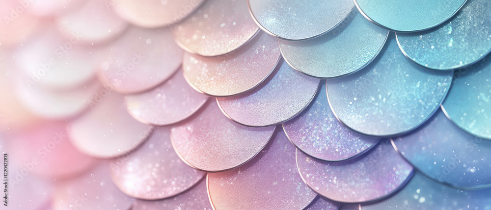 Poster wavy mermaid scales background featuring a dynamic space for personalized messages