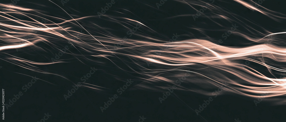 Aufkleber dynamic motion of bending wires creates an abstract background of flowing shapes