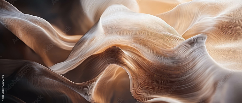 Poster dynamic abstract visualization of wires bending with energy and motion