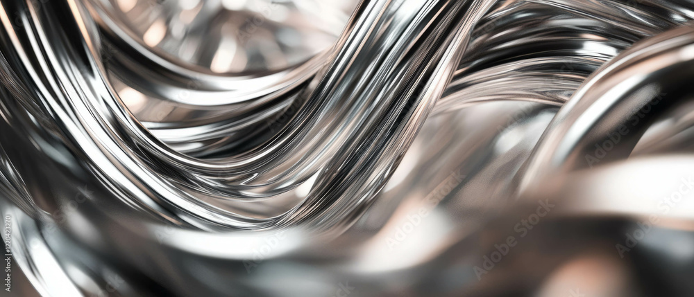 Poster dynamic abstract wires transform with varied thickness and speed in a fluid arrangement