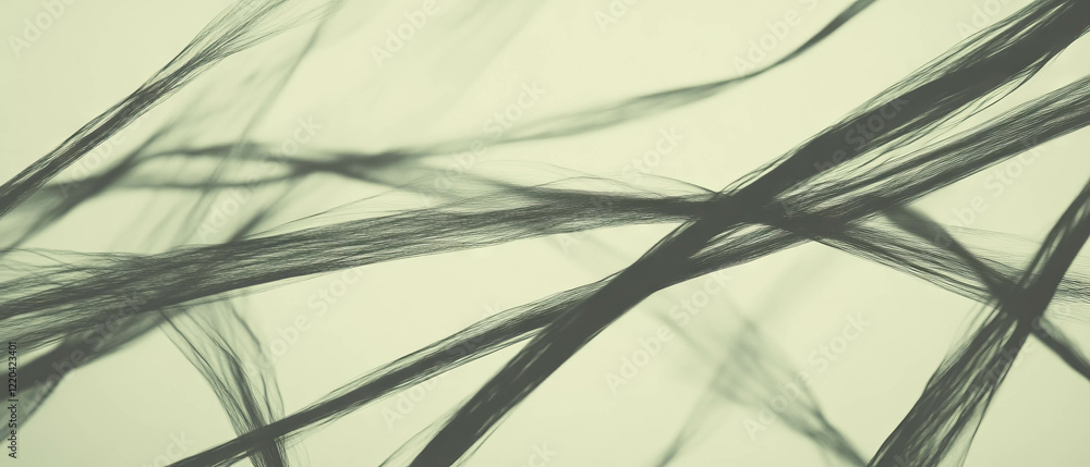 Poster abstract composition of wires evokes tension and speed in a dynamic arrangement