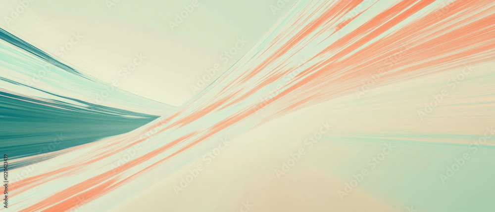 Poster abstract design of wires conveying depth and speed in a dynamic perspective