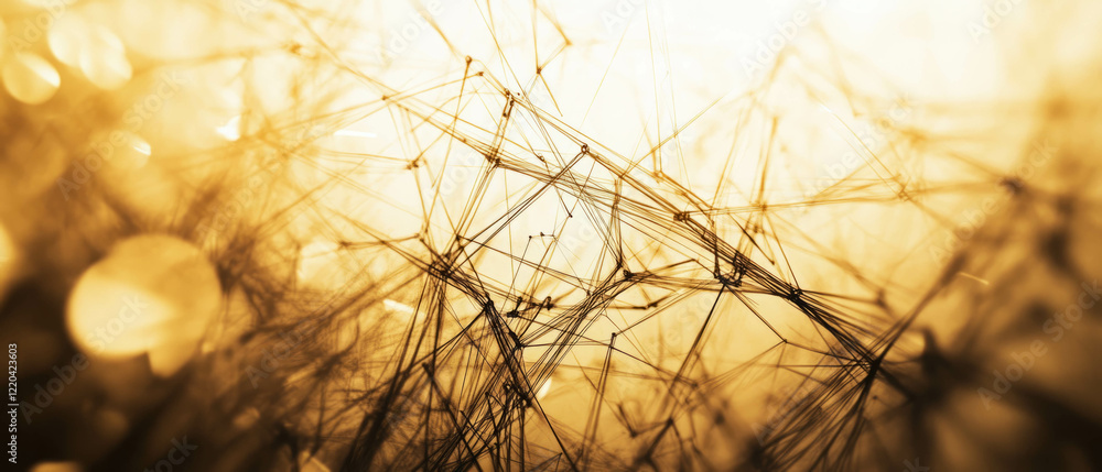 Poster infinite movement inspired by wires creating an abstract network of energy flow