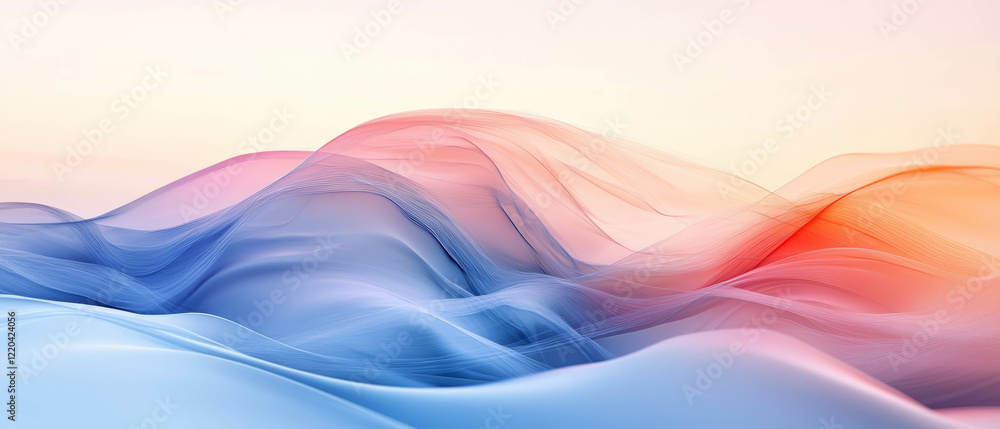Poster waves of color and light create an abstract landscape of wires and exploration