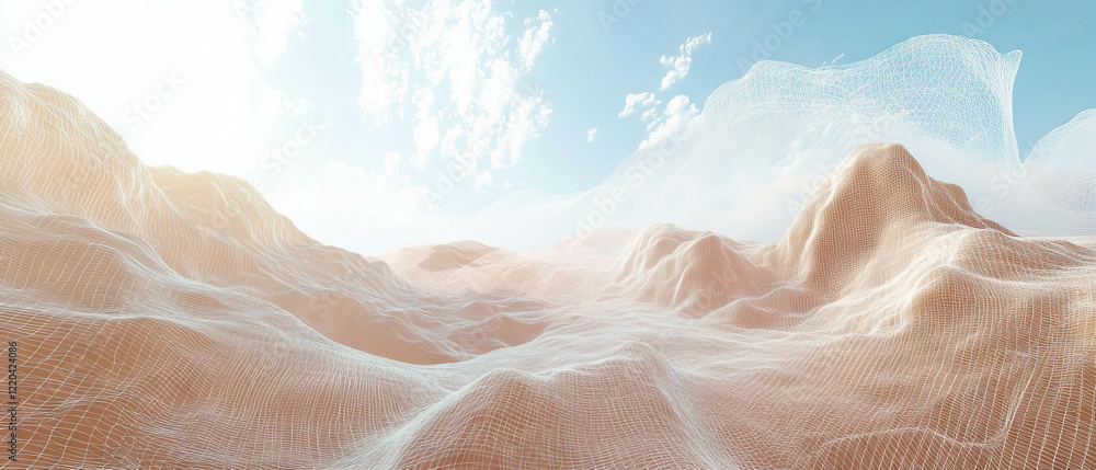 Aufkleber wires creating abstract landscapes of speed and exploration in a vast environment