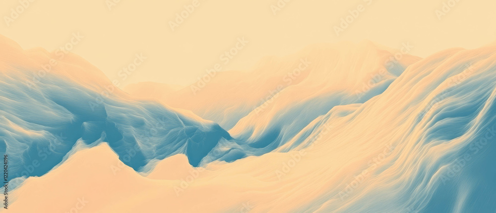 Poster wires creating abstract landscapes representing speed and exploration