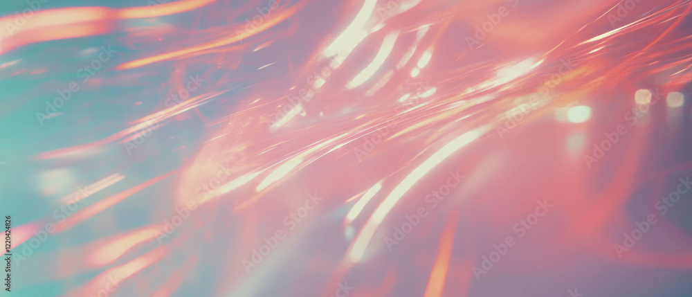 Poster abstract visualization of wires flowing through cyberspace illustrating speed and data transfer