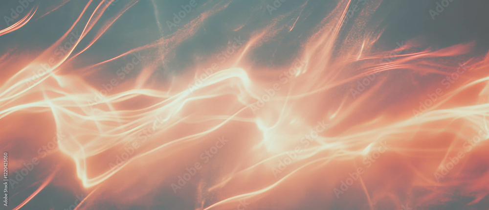 Poster dynamic abstract background with light trails and flowing wires creating a vibrant atmosphere