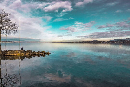 le calme reposant du lac L&eacute;man