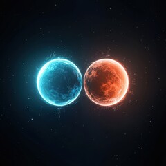 Fototapeta premium A symbolic glowing Double Mars indicating in Pride concept