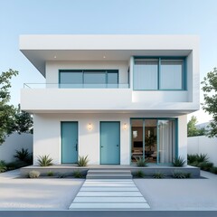 modern house with a balcony