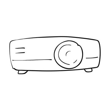 black and white projector drawing clip art preview
