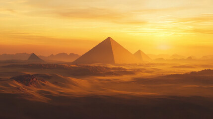 Golden Hour at the Pyramids of Giza