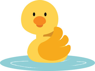 Duck is on the water see nature and swim.