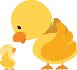 Little duckling following its mother, stay close to your dreams and let them guide you!