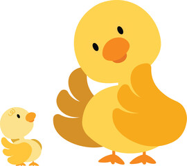 Quackers! This little duckling is looking up to its mama with so much admiration!  I'm having a quacktastic time creating this  illustration duck.