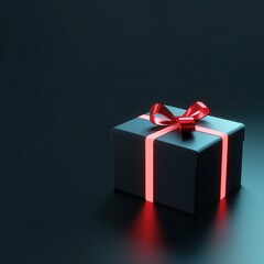 Fototapeta premium A symbolic glowing Gift Box indicating in valentine's day concept