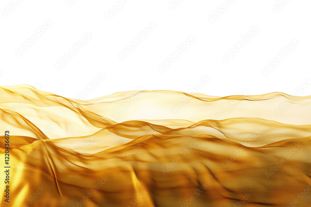 Aufkleber a mesmerizing wave of golden liquid, beautifully flowing in translucent tones, creating a captivatin