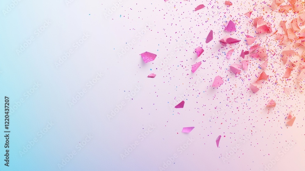 Aufkleber gradient rainbow background confetti copy space soft rainbow gradient background with scattered conf