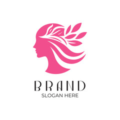 Beauty Logo Vector - Girl Face Logo