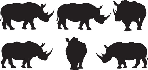 Rhino silhouettes