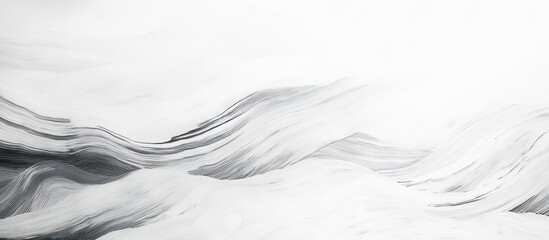 Obraz premium Abstract grayscale landscape of flowing lines and hills.