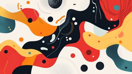 Fototapeta premium Abstract background vector, vector graphics, fluid shapes, bright colors