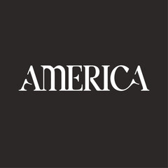 America Typography Text Vector Template Illustration Background with Patriotic Design Featuring USA Flag and National Symbols for Celebrating American Pride, Freedom, and Independence