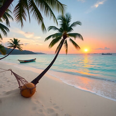 coconut tree on the beach