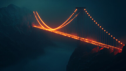 37. The process of a glowing bridge assembling itself over a dark chasm. (2)