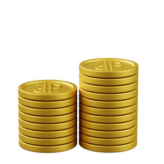 golden coins isolated on white