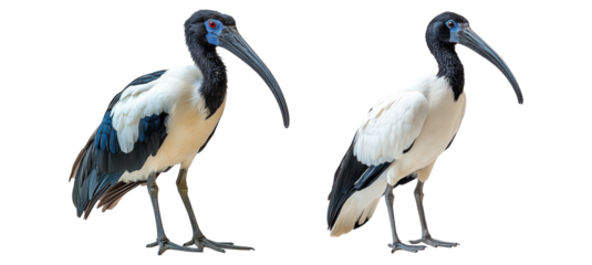 ibis birds standing in profile