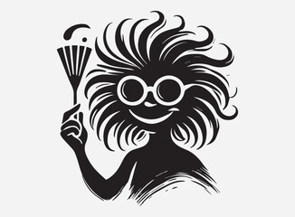 The Silly Shade Silhouette in the Dark with a Fun and Mysterious Shadow Background