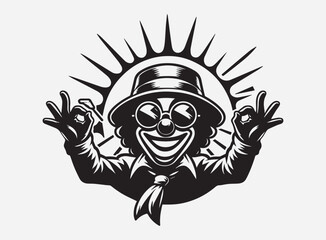 The Silly Shade Silhouette in the Dark with a Fun and Mysterious Shadow Background